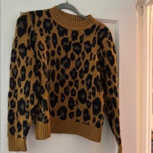 Lucky Brand Brown and Black Crew Neck Sweater